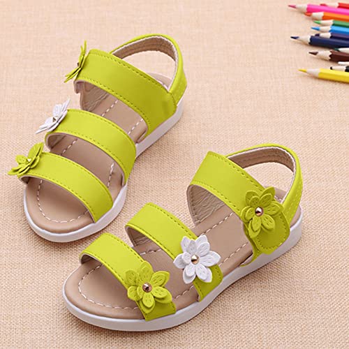 Toddler Girl Sandals Kids Floral Open Toe Summer Casual Ankle Strap Princess Flat Sandal Contrast Walking Shoes4