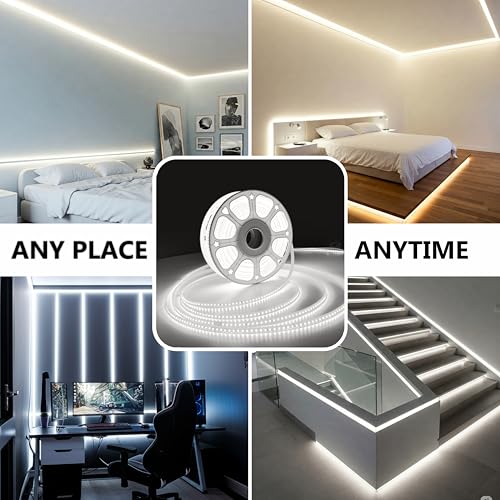 Image of Forus LED Rope Light 4 Meter Outdoor Waterproof Decorative Cove Lights for Ceiling, Balcony, Home Decor, Interior Decoration, Flexible Profile Light for Diwali, Christmas - White