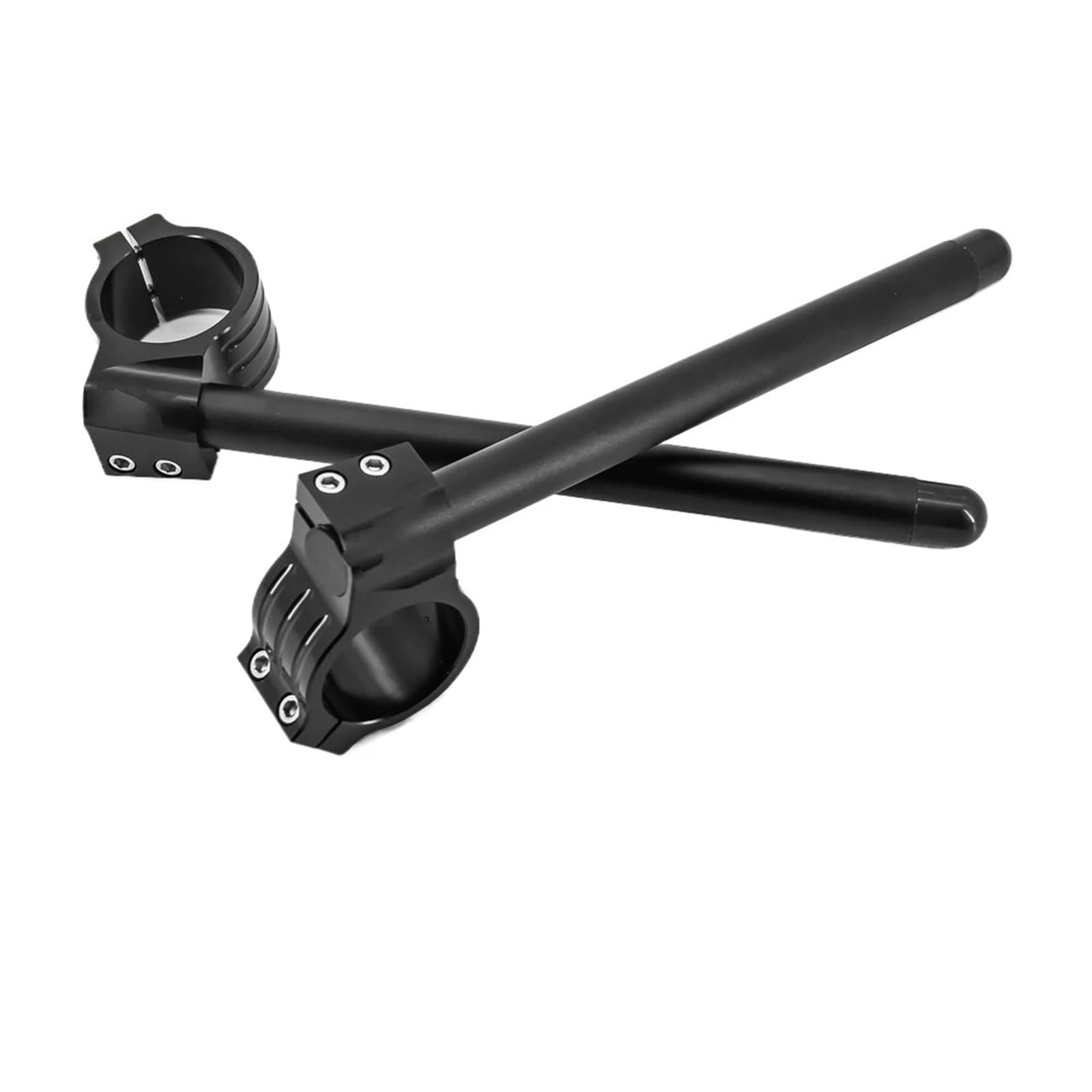 Elevador de Manillar Moto Manillar Universal Aleación Aluminio Color Negro Mate CNC Carreras 31MM- 51MM 37MM 41MM con Clip Elevador Horquilla Regular
