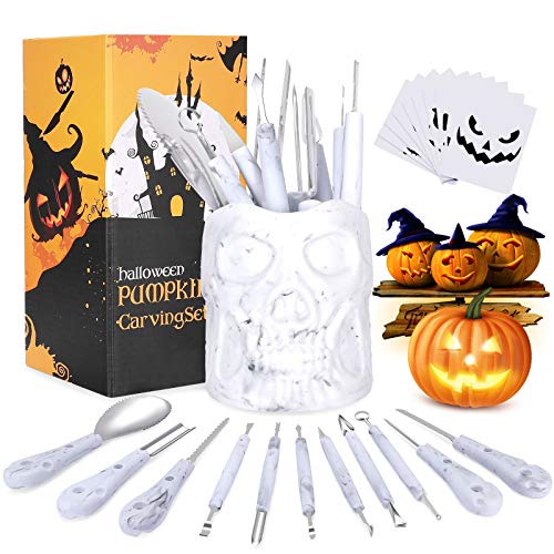 Intaglio di Zucca di Halloween, 11 Pezzi Acciaio...