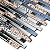 Hominter Metallic Glass Tile Rose Gold, Silver & Ink Blue Interlocking Linear Mosaic for Kitchen Backsplash, Bathroom Walls, Fireplace Surrounds & Accent Decor (6 Square Feet)