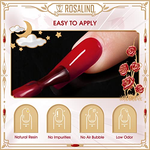 ROSALIND UV Nagellack Schwarz Rot Glitter Gel Nagellack 15ml UV LED Soak Off Nail Gel Polish Shellac Nagellack… – Bild 6