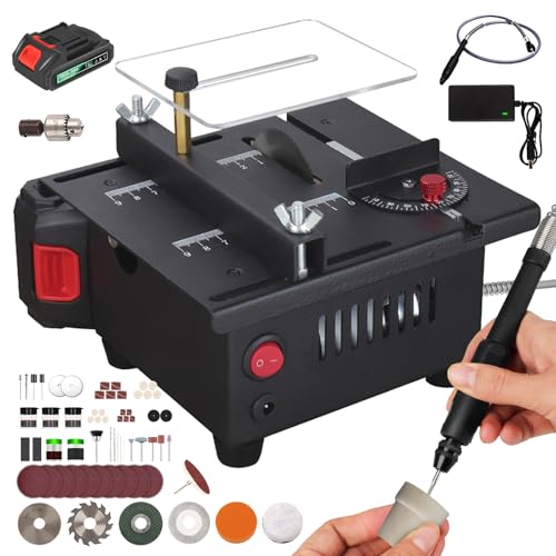 Mini Table Saw for Crafts,100W Power Mini Multi-Functional,Portable Small Table