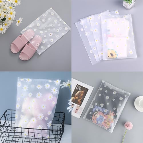 KEYRI 20 stuks kledingtassen, organizer, ritssluiting, kledingtas, reistas, opbergtas voor kleding, ondergoed, handdoek, schoenen, cosmetica, waterdichte tas, ziekenhuis (bloemen)