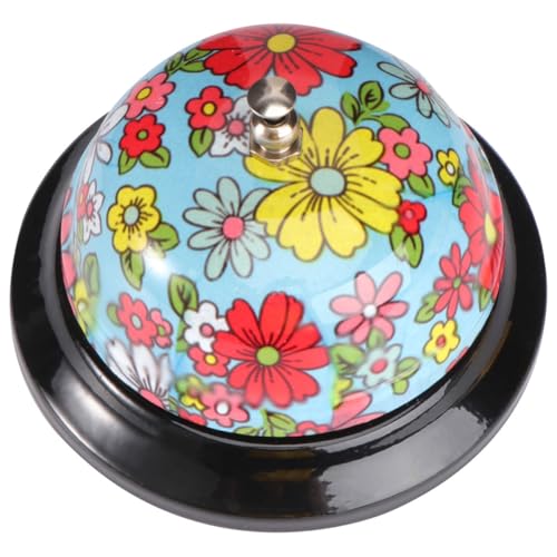 Healeved Sonnette de Service en Métal 85 MM Cloche Archaïque pour Restaurant et Bar Sonnette D’Appel Rétro Polyvalente Cuisine Réception D’Hôtel et Usage à Domicile