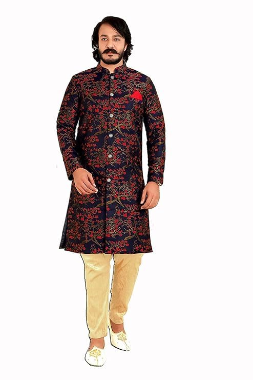Mens Ethnic Wear Red Kurta Pajama Set-image-28