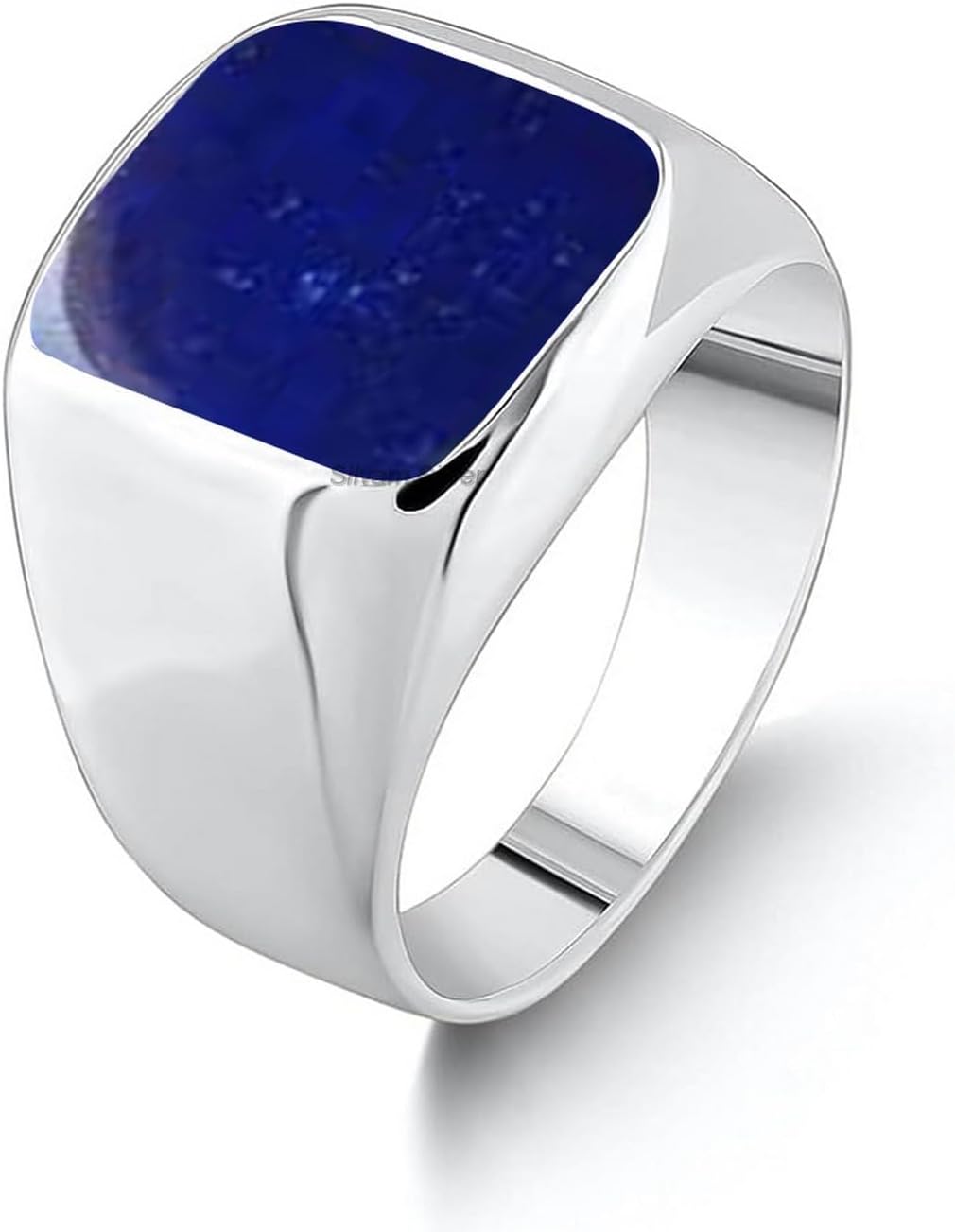 Solid 925 Sterling Silver Cushion Shape Gemstone Men Signet Ring, Beautiful Handcrafted Christmas Gift for Fathers, Son, Boyfriend, Friend