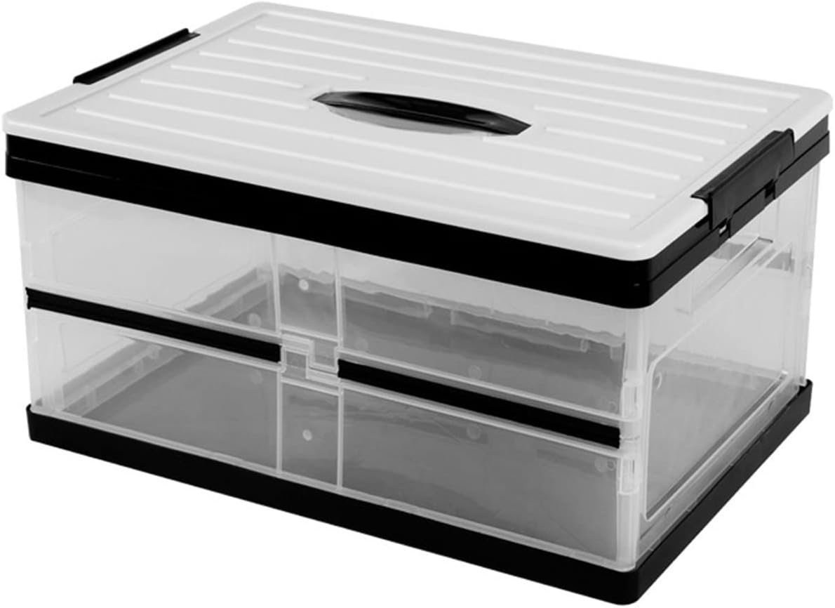 33L Collapsible Storage Bins with Lids for Organizing,storage Crate