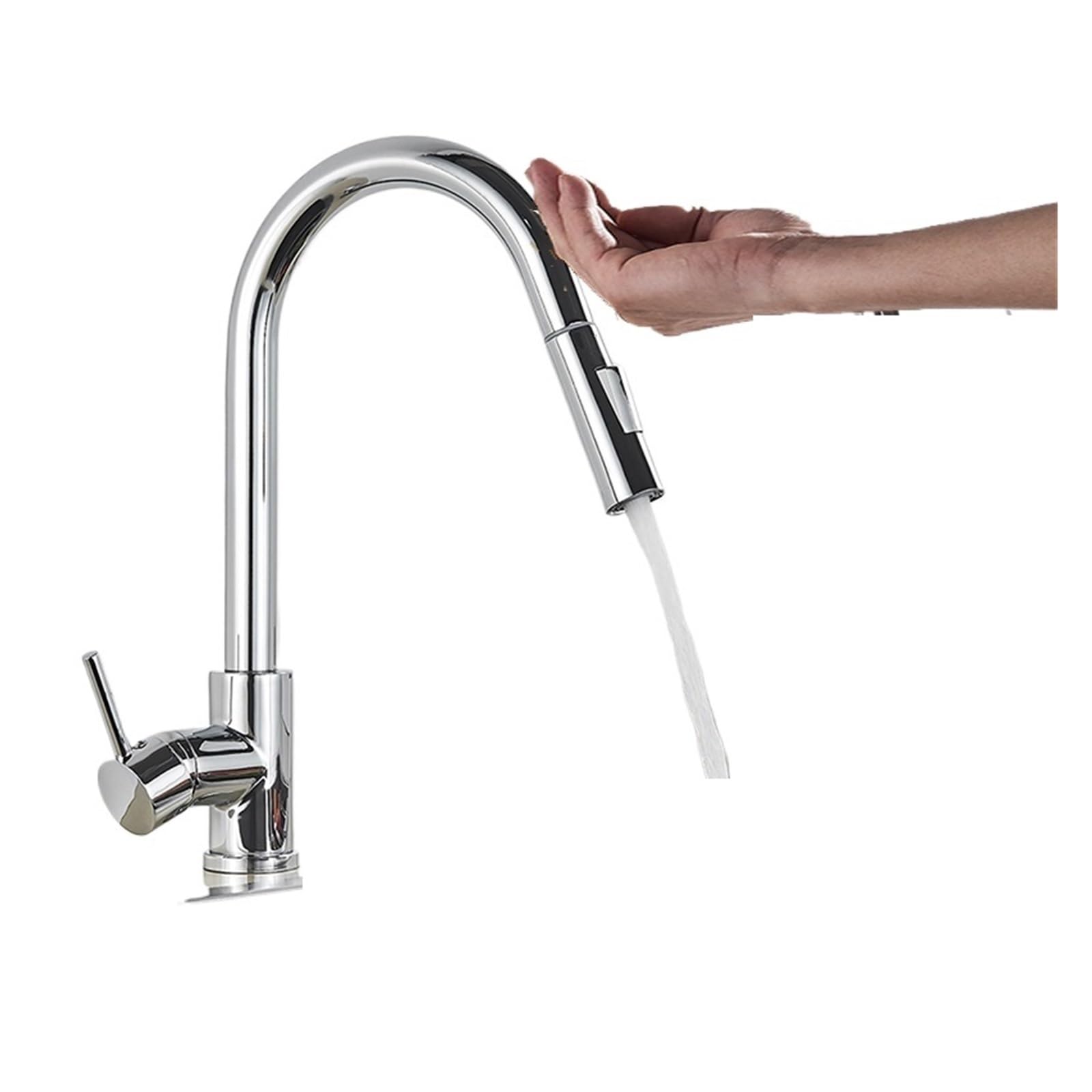 Robinet de cuisine tactile résolvant les problèmes de mains sales avec douchette extractible