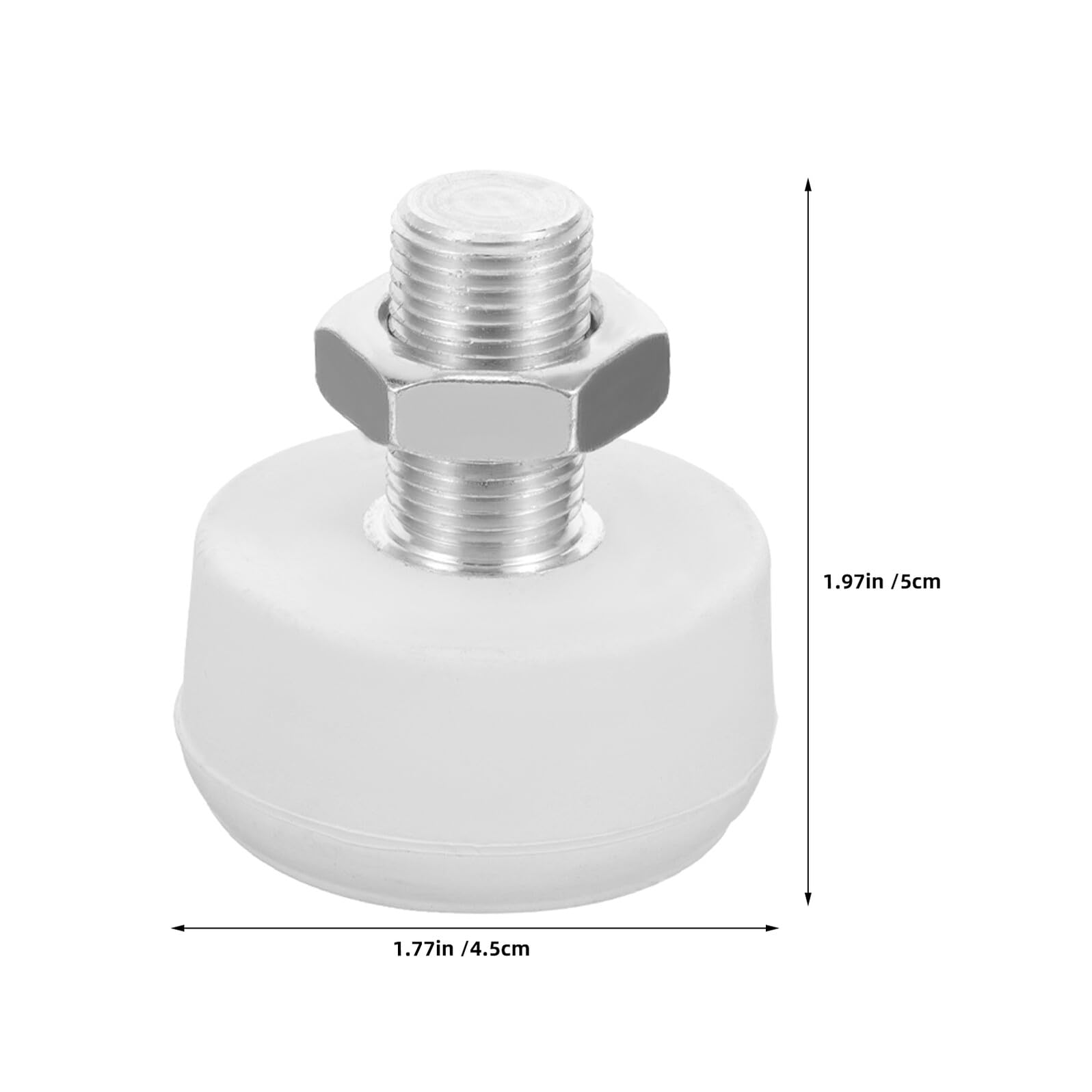Lot de 4 Butées de Frein Réglables en Caoutchouc Blanc pour Patins à roulettes Quad Pièces de Rechange Solide Compatibles Patins Double Rangée Contrôle du Freinage pour Roller