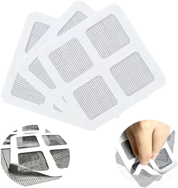 Image of SR 10 Pcs Disposable Shower Cover Hair Catcher Shower Drain Mesh Stickers, Bathroom, Laundry, Bathtub, Kitchen Shower Drain Floor Sink Strainer Filter MeshS