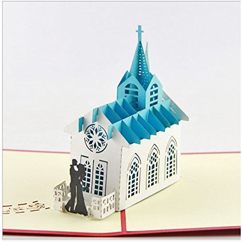 Bc Worldwide Ltd Handgemachte Origami 3d Popup Pop Up Kirche Karte Hochzeitskarte Einladung Braut Brautigam Hochzeit Jubilaum Geschenk Grusskarte Valentinstag Papier Handwerk Papierkunst Verlobungskarte Amazon De Burobedarf Schreibwaren 