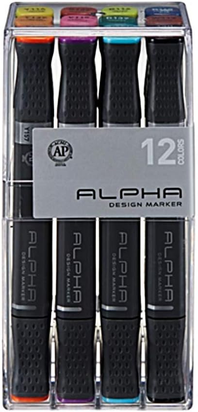 Alpha EF 12 main Grafikmarker 12er Set Box Design Marker
