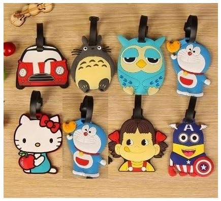 Cartoon Silicone Luggage Tags - 2 Pcs, Return Gifts for Birthday, Return Gifts for Kids Age 6-10, 10-12, Birthday Gift for Kids, Travel Bag Name tag, Return Gifts, Return Gifts for Boys-(Pack of 2)-image-42