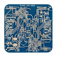 PATIKIL 1pz Sottobicchieri PCB Sottobicchieri Circuito Scheda Sottobicchieri FR-4 Bevanda Bar Sottobicchieri per Bevande Caffè Tavolo Bar Regali Fidanzato Uomini Verde