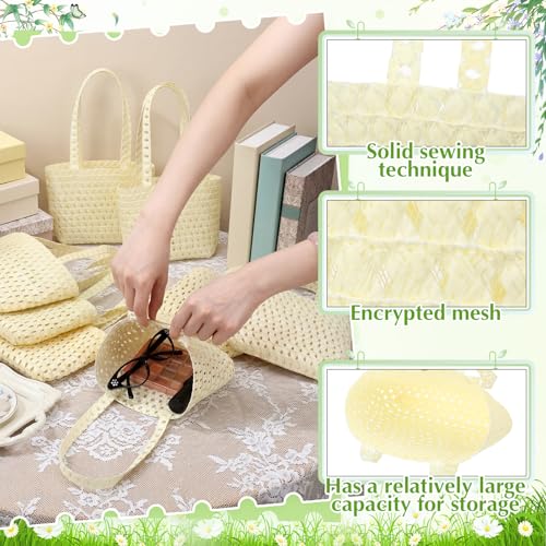 Bolso Tote de Paja Trenzada para Playa y Fiesta miniatura 3