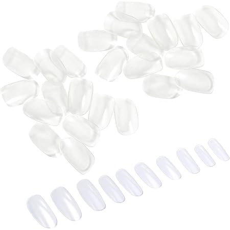 Amazon 透明ネイルチップ 1000枚入り つけ爪 ショート オーバル フルカバー 透明ネイルチップ ネイル飾り デコレーション クリア ネイル用品 10種のサイズ ノーブランド品 ネイルチップ 通販