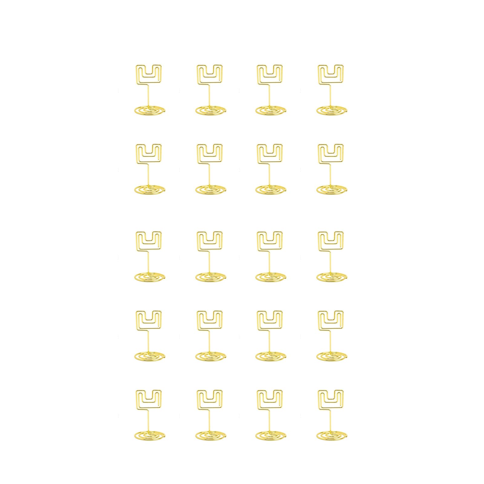 HDOYTXXM 20Pcs Multipurpose Place Card Holder Iron Wire Metal Note Memos Holder Photo Display Stand for Food Label Table Number Card Stand