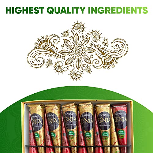 Zenia (Pack Of 3) 100% Natural Henna Hair Color Paste Hair Dye Cones Dark Reddish-Brown Color 25G Each Cone #TOP4