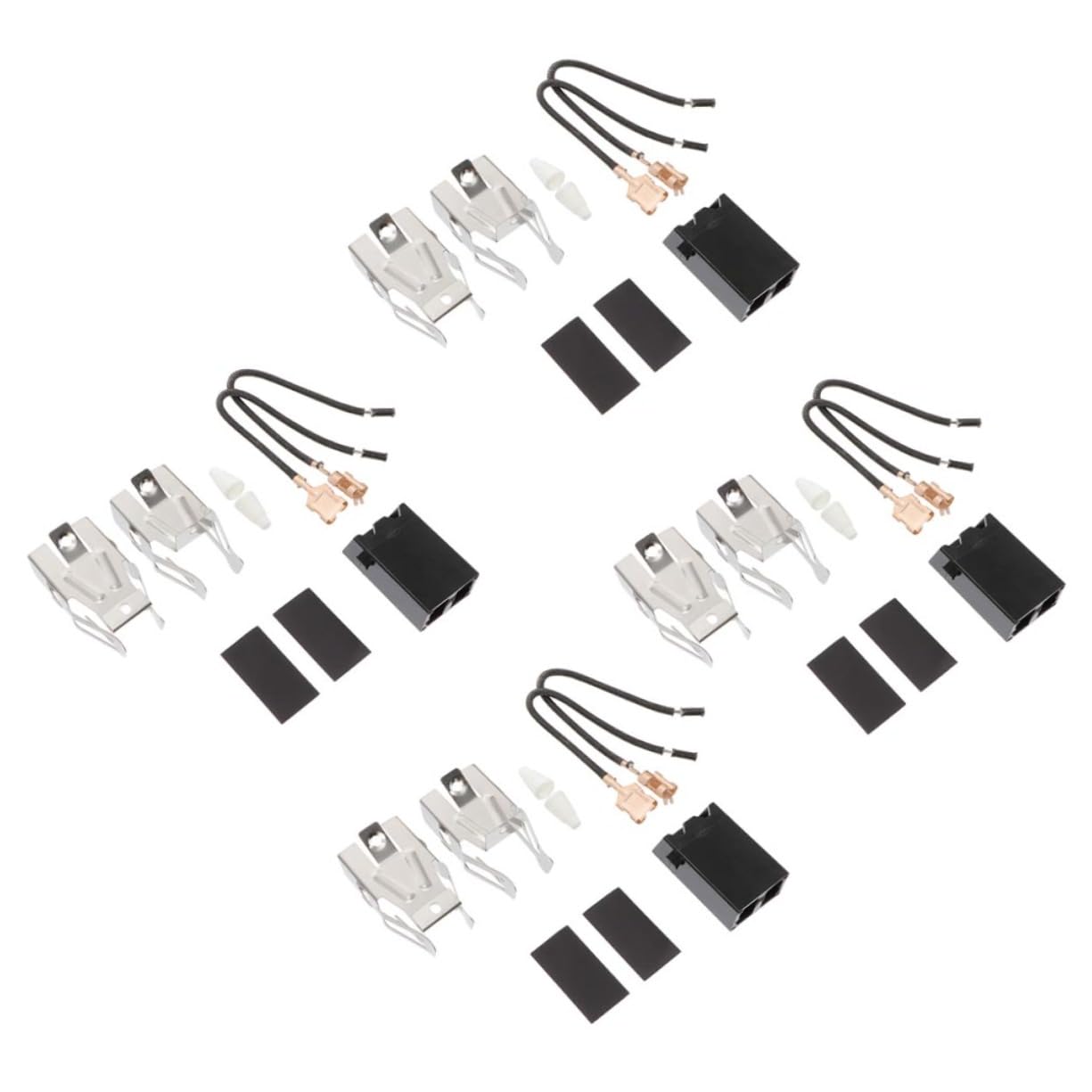 HOMOCONO Stove Burner Covers Kit Replacement Parts 4 Pack Range Stove Receptacle