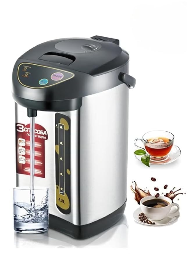 6.8L Electric Thermo Pot Hot Water Dispenser, 750W Stainless Steel Water Boiler with 3-Way Dispense, Keep Warm Function, Temperature Control, Auto Shut-Off for Home & Office-image-37