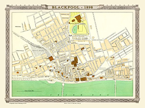 Puzzle de 1000 piezas para amantes de la cartografía: mapa de Blackpool de 1898