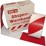 Foltec 975AB Absperrband rot-weiß hochreißfest 80mm