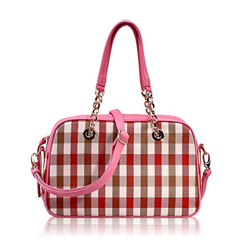 Sac à bandoulière Messenger-D au motif tote plaid unique et finitions soignées