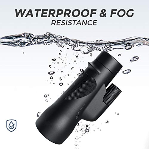 Monocular Telescope - 12X55 High Power Starscope Monocular Telescope with Smartphone Holder, BAK4 Prism & IPX7 Waterproof Monocular for Adults Kids Bird Watching Hunting Camping Hiking Traveling - Thumbnail 7