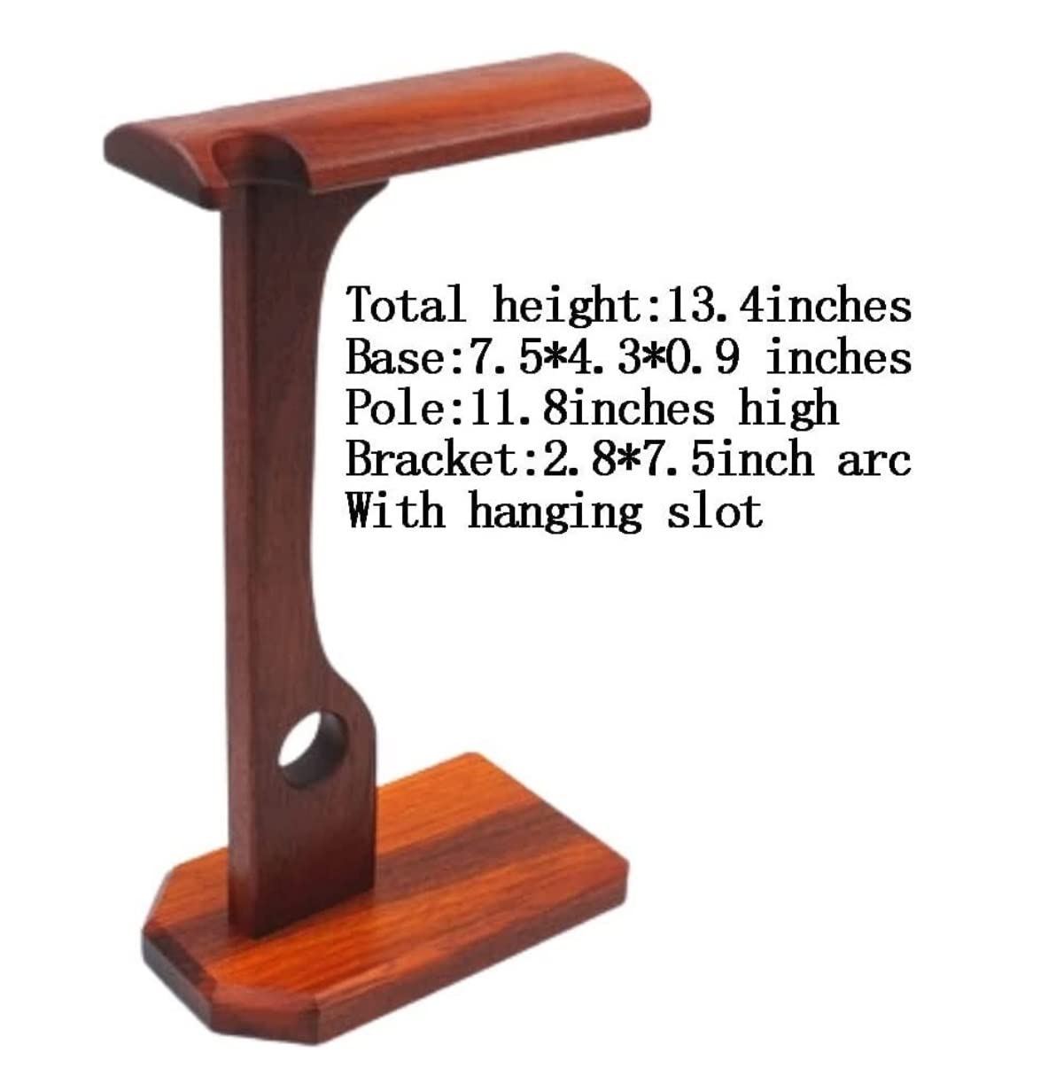 Soporte Auriculares Soporte para Auriculares De Madera Maciza para Multifunción con Almacenamiento Bobinado Porta(C)