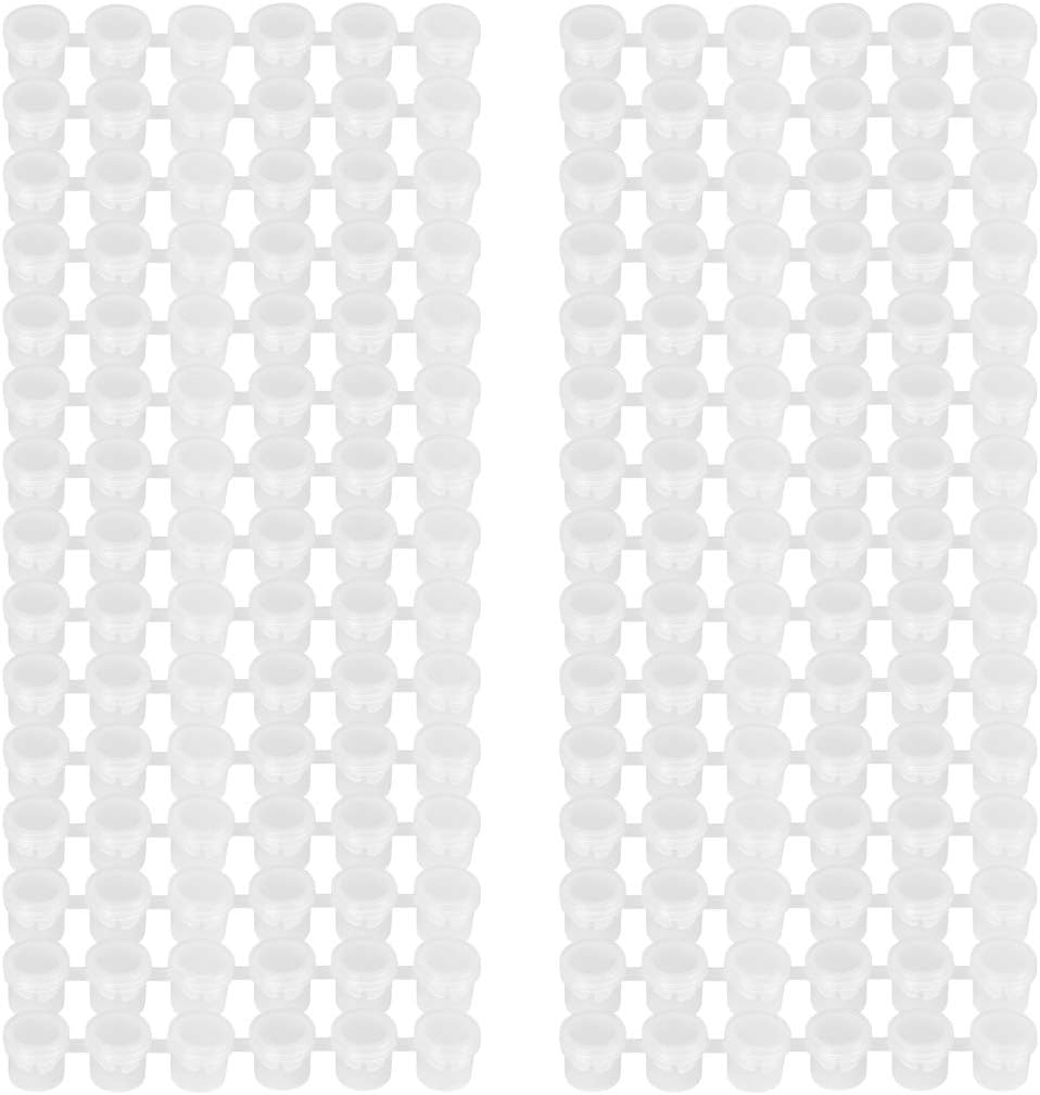 30 Empty Paint Pots Strips - 180 Small Paint Containers with Lids, 3 ml Paint Cups (.1 oz) 6 Paint Pods per Strip, Plastic Clear Storage Paint Cups for Arts and Crafts, Acrylic Paint, School Projects