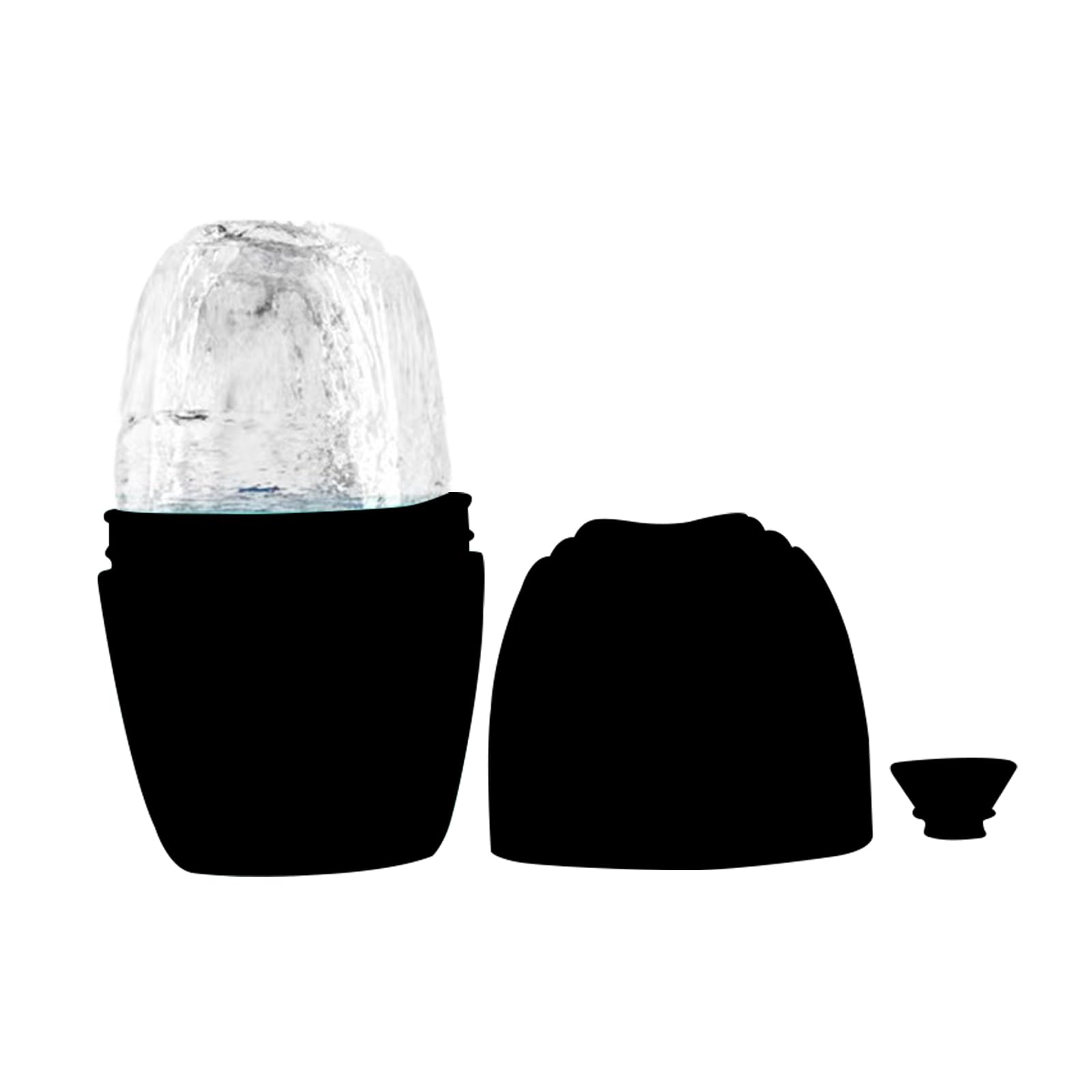 Rodillo facial de hielo, rodillo de hielo de silicona Recula para apretar y levantar la piel, alivio de la hinchazón facial y ocular, molde de hielo facial reutilizable para el cuello para mejorar el