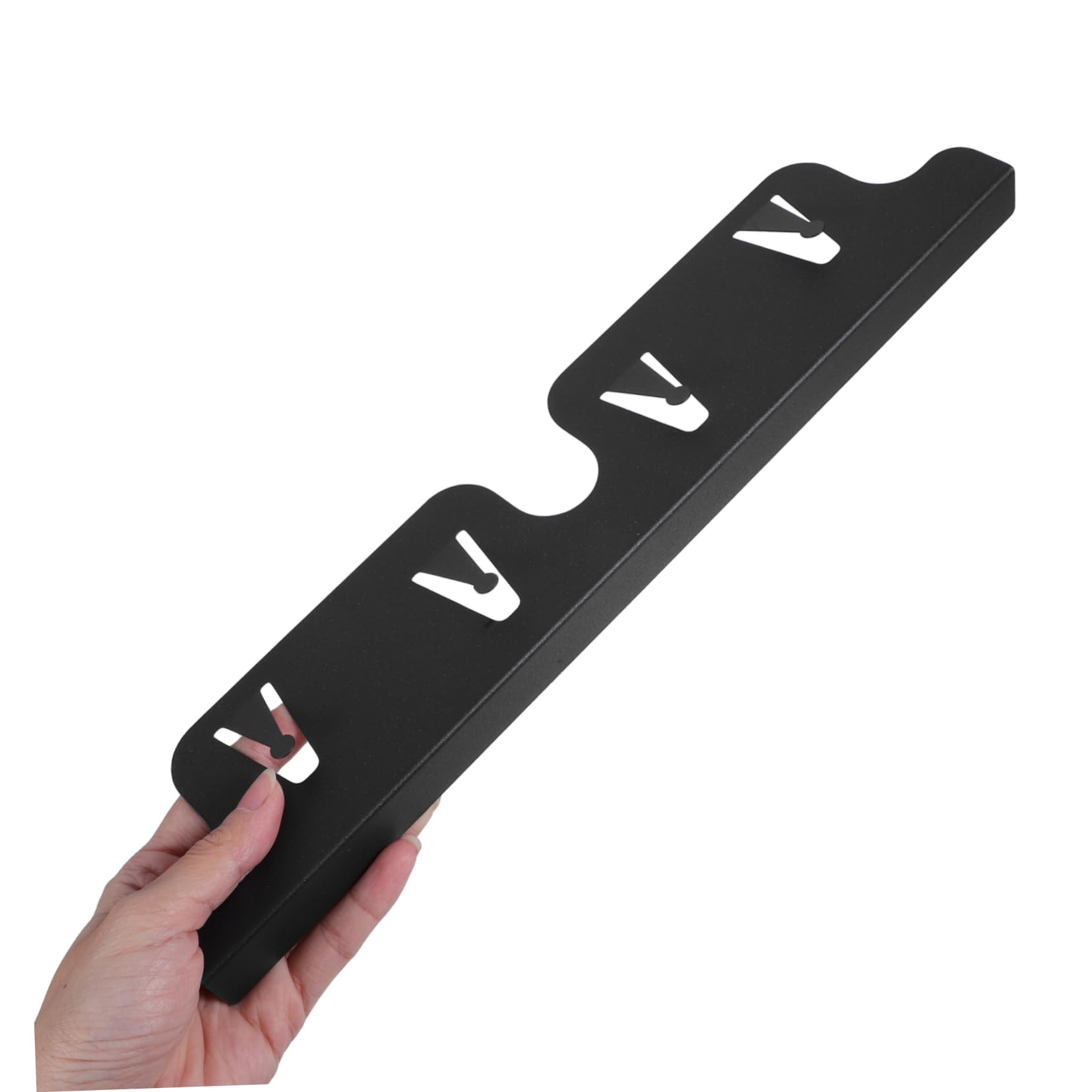Abaodam Cache Plaque Électrique 16cm en Fer Noir, Kit de Garniture de Table de Cuisson pour Protéger les Espaces Entre Four et Poêle, Design Élégant et Facile à Nettoyer Cuisine