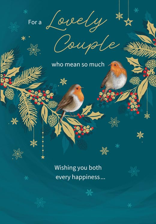 Christmas Card For a lovely Couple - 9 x 6 inches - Piccadilly Greetings