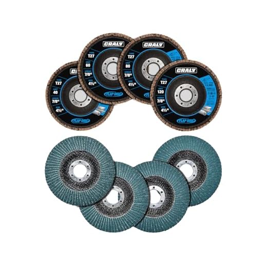 CRALY 4-1/2 Inch Flap Disc, 7/8 in Arbor, 40/60/80/120 Grit, T27 Premium Zirconia Sanding Disc for Angle Grinder, Quality Abrasive Grinding Wheel for Stainless Steel, Metal Sanding & Finishing, 20PC