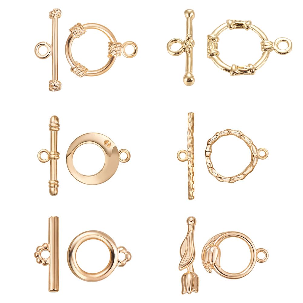 Amazon.com: BENECREAT 12 Sets 18K Gold Plated Toggle Clasp for
