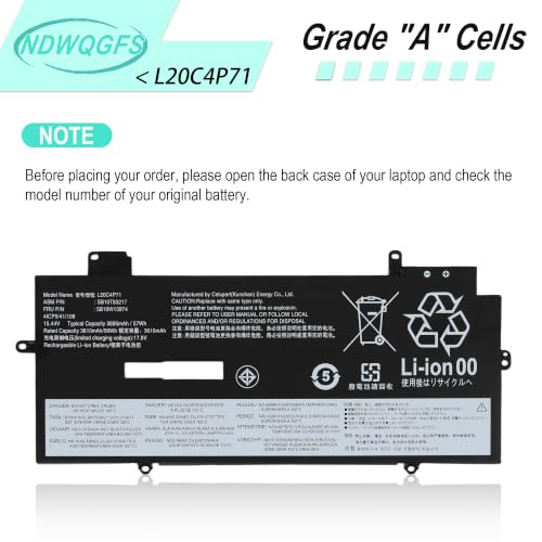 Image of L20C4P71 L20M4P71 L20D4P71 Battery for Lenovo ThinkPad X1 Carbon 9th Gen 10th Gen & X1 Yoga 6th 7th Gen Series SB10T83217 5B10W13974 L20L4P71 SB10T83216 5B10W13973 5B10W13975