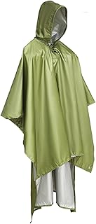 KOAVAE 3 in 1 Reusable Raincoat, Lightweight Waterproof Rain Poncho, Multifunctional Rain Cape with Hood for Hiking, Camping, Outdoor Activities on Rainy Day