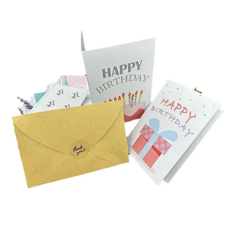 Box of Birthday Cards with Envelopes - Bulk 20 Unique Happy Day Notes - Colorful Birthday Decor Bulk for Office & Home - Assorted Party Cards with Envelopes - 14 * 10CM