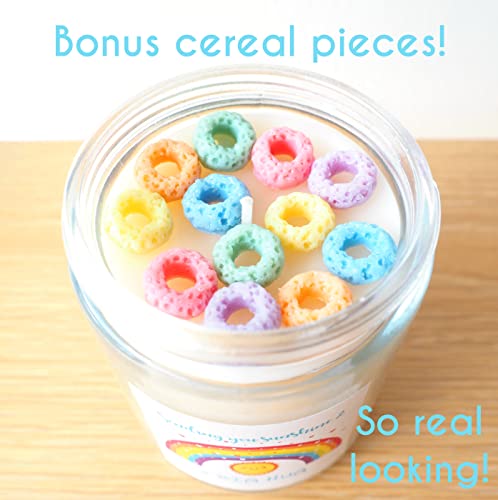 Hug Candle Get Well Soon Gift For Women Cereal Candle Fruit Loops Candle Bowl Gift Rainbow Cheer Up Feel Better Thinking Of You Gifts Scented Funny Novelty Food Cute Candles Fun Cool Best Friend #TOP3