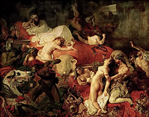 Tableau Mort de Sardanapalus poster art mural Delacroix 60x90cm
