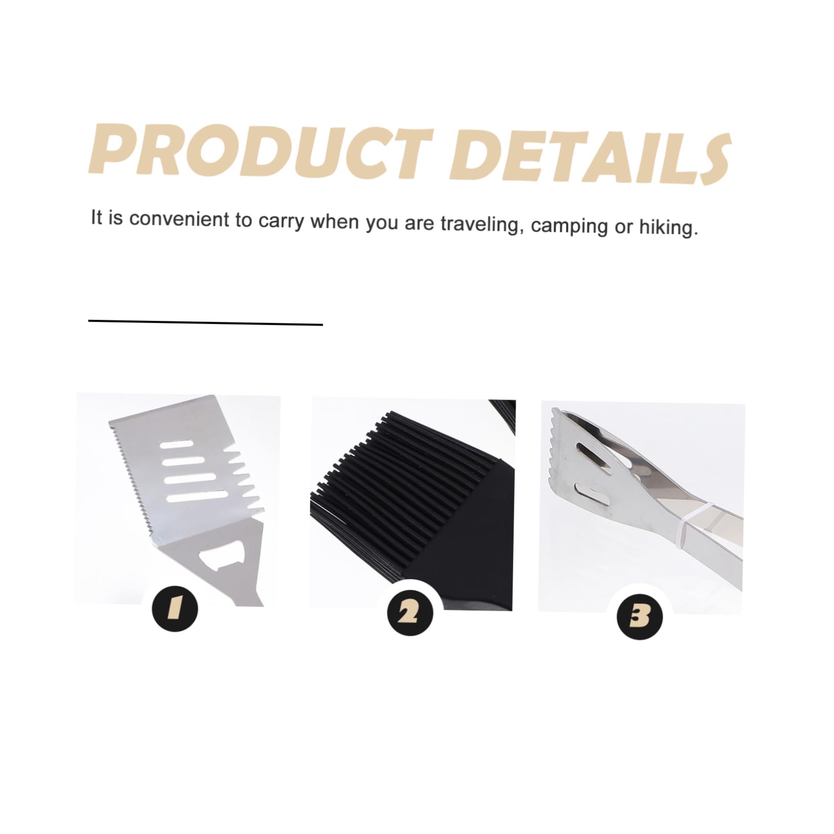 Kit Utensili Barbecue Acciaio Inossidabile Strumenti Grigliata Outdoor Domestico Nero Completo Accessori Cucina Grill Camping Hobby