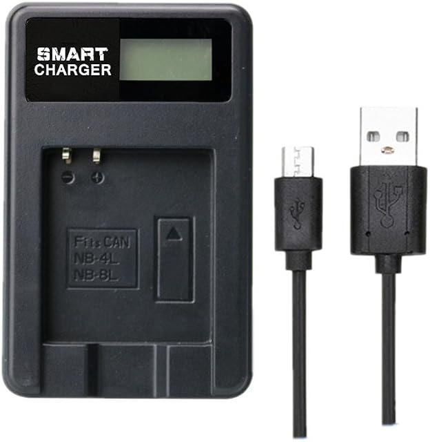 NB4L NB8L NB-4L NB-8L LCD Single Battery Charger for Canon IXUS 50 55 60 65 80 75 100 I20 110 115 120 130 IS 117 220 225
