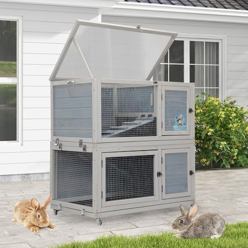 Coziwow 2 Story Wooden Rabbit Hutch Indoor/Outdoor thumb #7