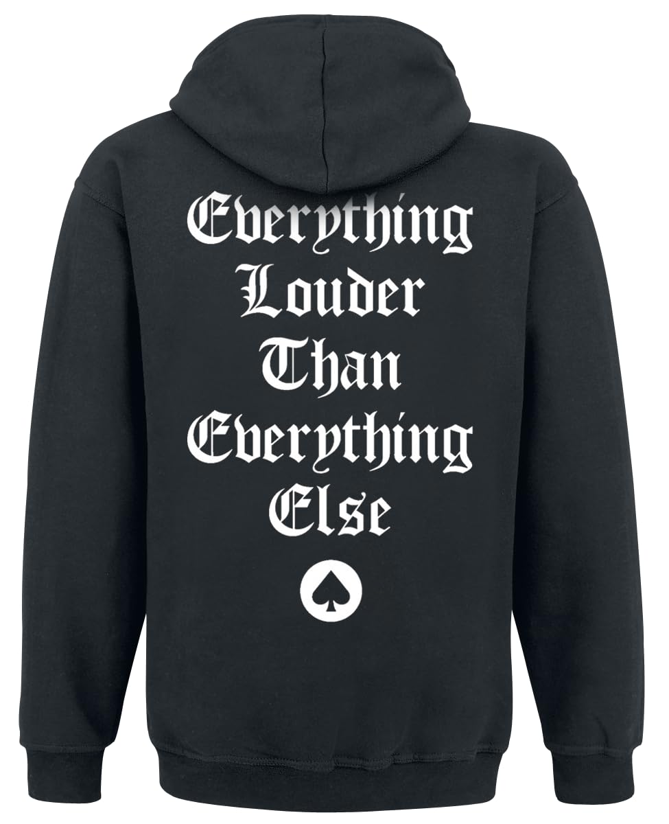 Motörhead England Homme Sweat-Shirt zippé à Capuche Noir