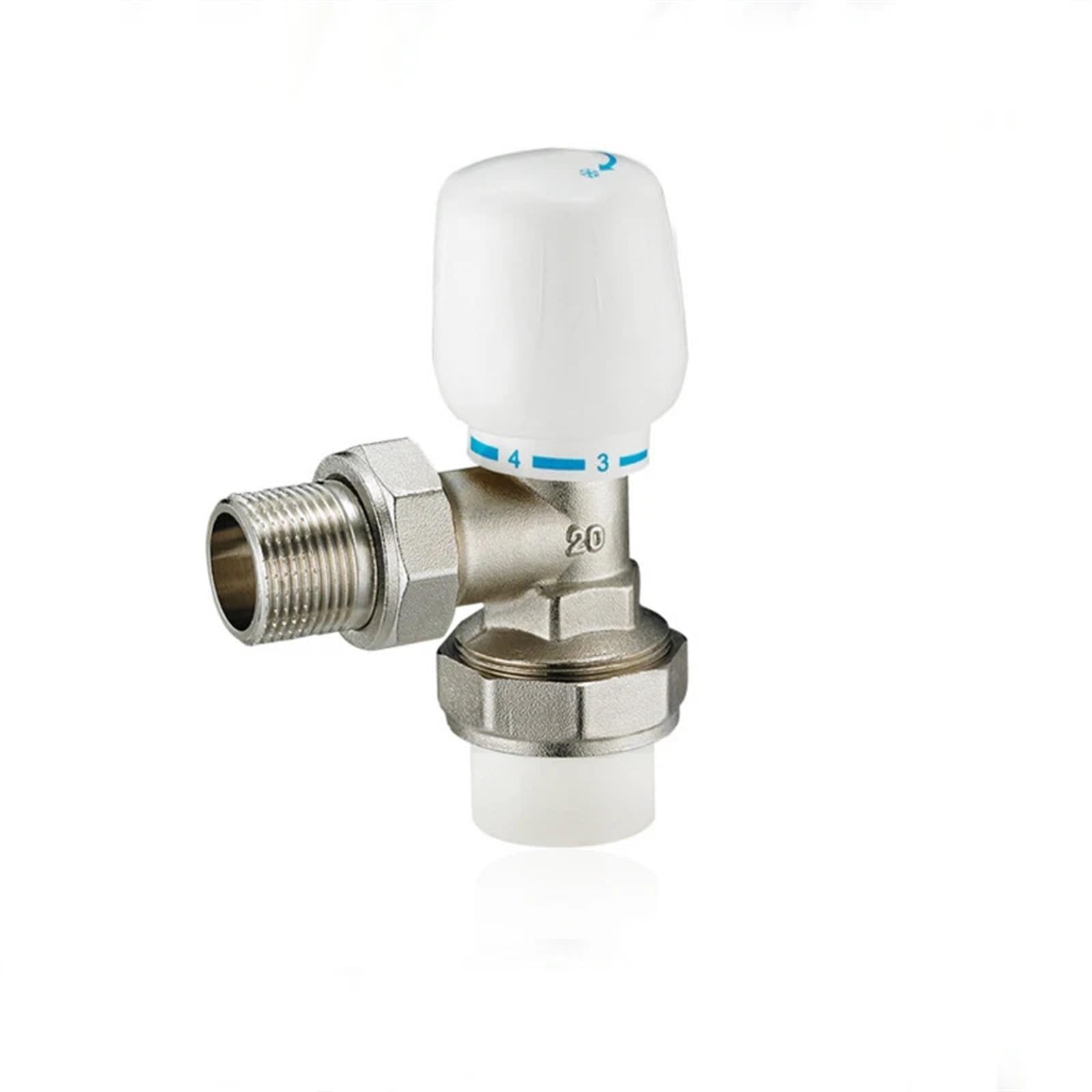 1/5.1 cm 3/10.2 cm 2.5 cm gwint męski mosiądz PPR termostatyczny zawór grzejnika typ kątowy zawór regulacji temperatury system ogrzewania podłogowego (rozmiar: PPR32 x 25)