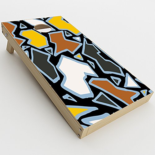 Skin Decal Vinyl Wrap for Cornhole Game Board Bag Toss (2xpcs.) Skins Stickers Cover/Pop Art Stained Glass
