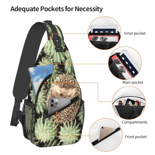 Sac à bandoulière homme compact motif cactus pour libérer vos poches