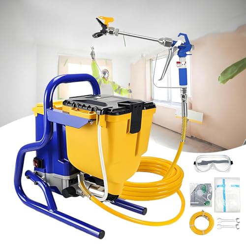 Pistola de Pintura Airless, Pistola de Pintura para Paredes con Soporte Eléctrico, Pistola para Pintura al Agua (Emulsión), 1800W, para Proyectos de Pintura DIY en el Interior y Exterior de la Casa