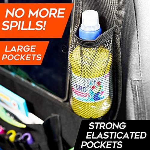 Backseat Car Organizer For Kids, 1Pcs Car Back Seat Organizer with 6 Mesh 3 Storage Pockets and 2 Headrest Hooks for Car Accessories, Easy to Clean Foldable Car seat Organizer with tablet holder 3 Backseat Car Organizer For Kids, 1Pcs Car Back Seat Organizer with 6 Mesh 3 Storage Pockets and 2 Headrest Hooks for Car Accessories, Easy to Clean Foldable Car seat Organizer with tablet holder